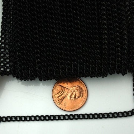 32ft of Black curb chain 2.2mm - unsoldered Links - 2.2S