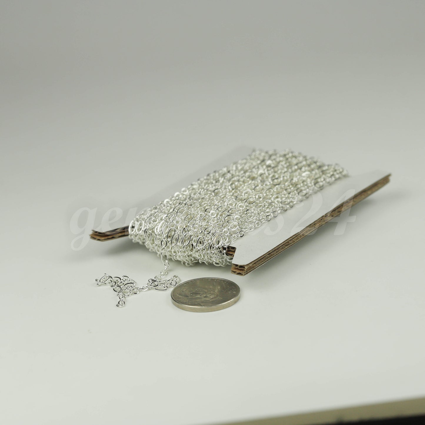 300 ft Sterling Silver Plated Bulk Chain, Long and Short (Small 3 and 1) SOLDERED Wholesale Chain - 4.5x2.5mm 2.9x2.6mm Soldered - 317LS31