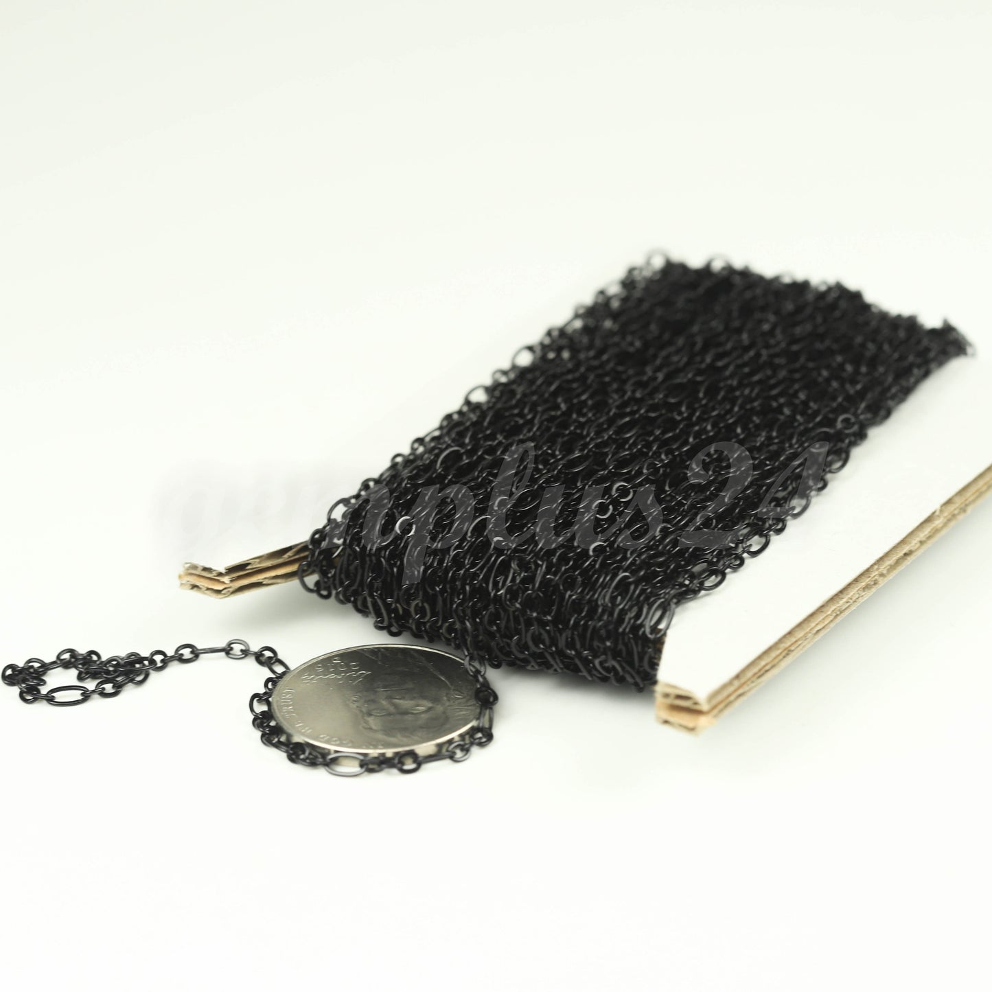 New 10 ft Black Finished Bulk Chain, Long and Short (Small 1 and 1) SOLDERED Wholesale Chain - 4.5x2.5mm 2.9x2.6mm Soldered - 317LS11