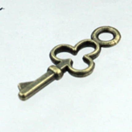 50 pcs of Antiqued Brass finished key charm drop  16.8x6.8mm