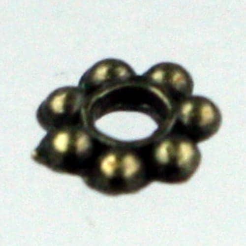 300 pcs - Antique Brass Finished Daisy Flower Spacer Beads - 4mm