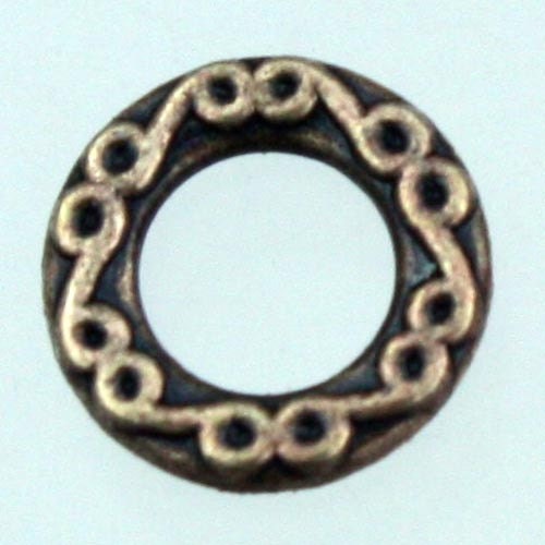 20 pcs of Antique Copper fancy jumpring Link 10mm round - Soldered Link 1.8mm thickness 1.8mmLink