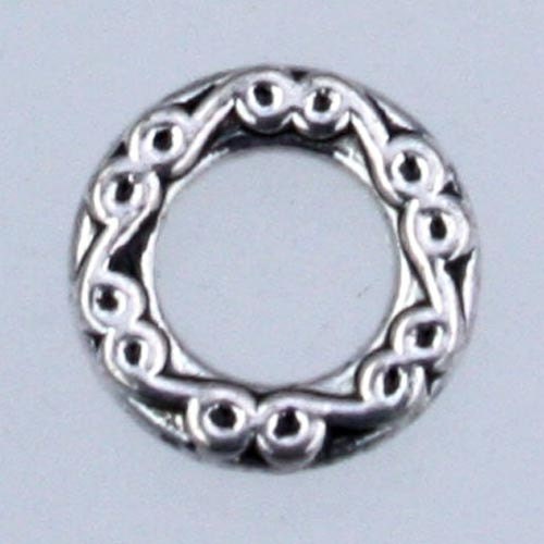 20 pcs of Antique Silver fancy jumpring Link 10mm round - Soldered Link 1.8mm thickness 1.8mmLink