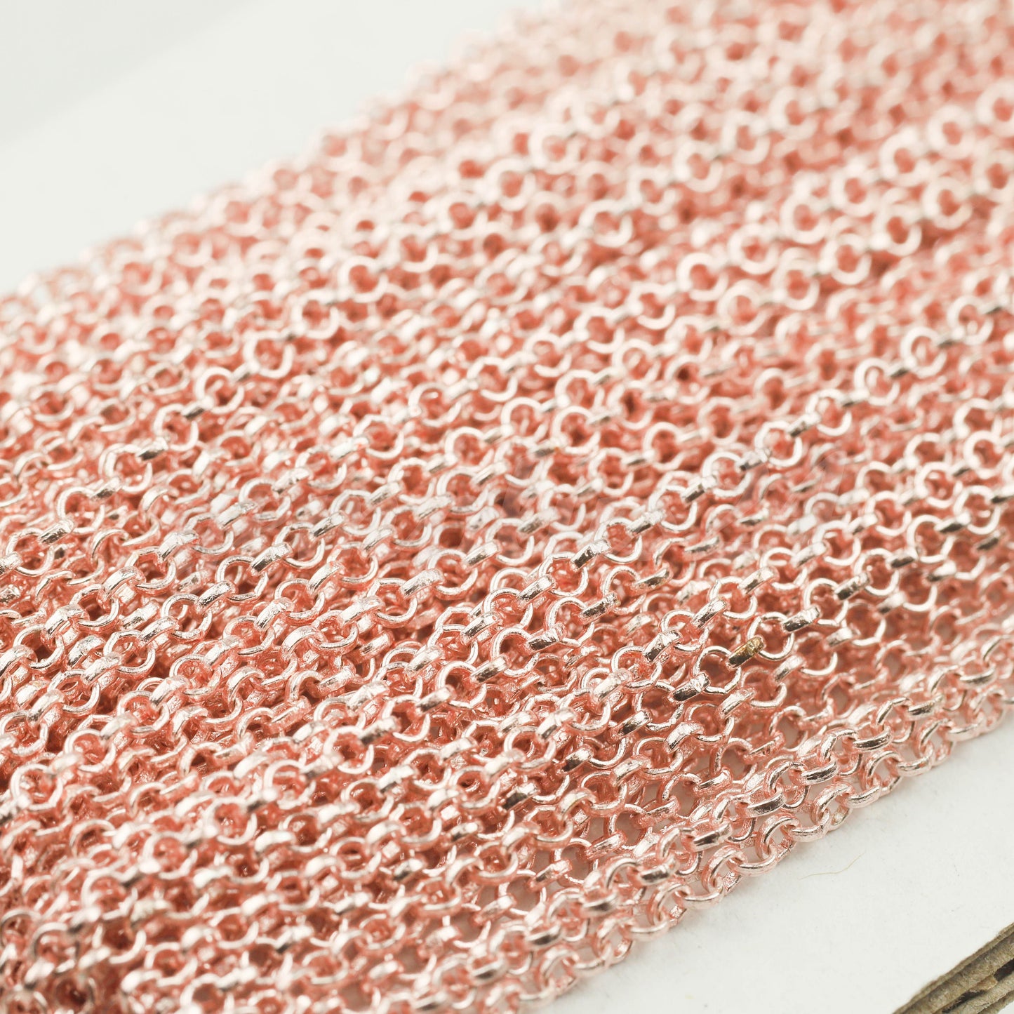 10 feet TARNISH Resistant Tarnish FREE Anti Tarnished Rose Gold Plated Rolo Chain bulk - 2.0mm 2mm SOLDERED Link AT2.0BL