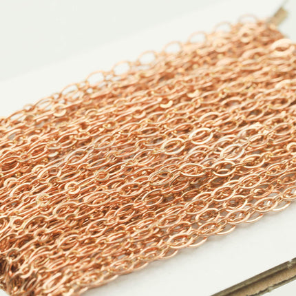 New 10 ft RAW Copper Bulk Chain, Long and Short (Small 1 and 1) SOLDERED Wholesale Chain - 4.5x2.5mm 2.9x2.6mm Soldered - 317LS11