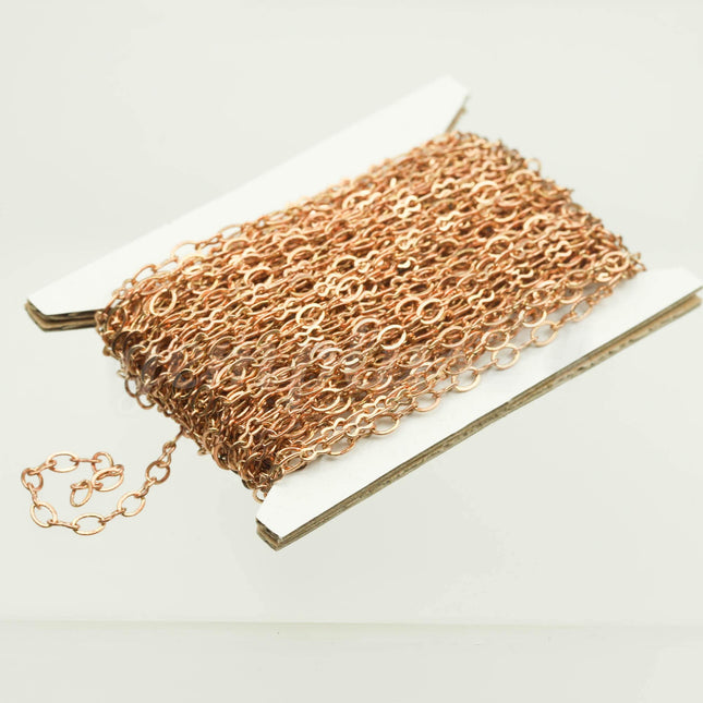 10 feet Raw Brass (Copper Color) SOLDERED BIG Fashion Figure 8 Connector Chain - 4.5x3.8mm Soldered Link FIG8L