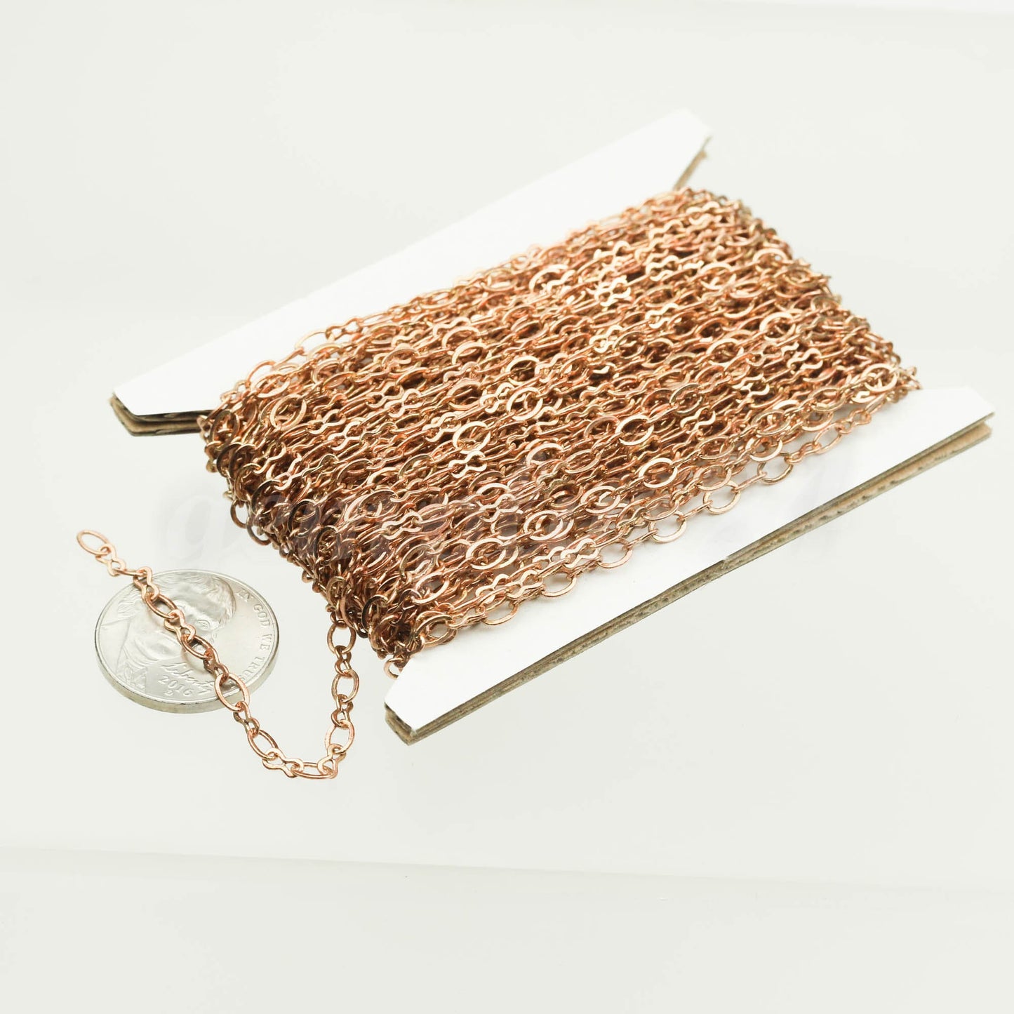 3 feet Raw Brass (Copper Color) SOLDERED BIG Fashion Figure 8 Connector Chain - 4.5x3.8mm Soldered Link FIG8L