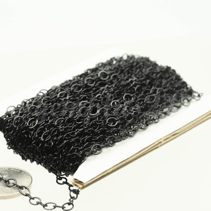 32 feet Black Finished SOLDERED BIG Fashion Figure 8 Connector Chain - 4.5x3.8mm Soldered Link FIG8L