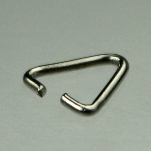 Triangle Jump Rings, 50pcs 9mm Rhodium Plated Triangle Jump Rings Jumprings or Bails - Link Connector Open Jump Rings