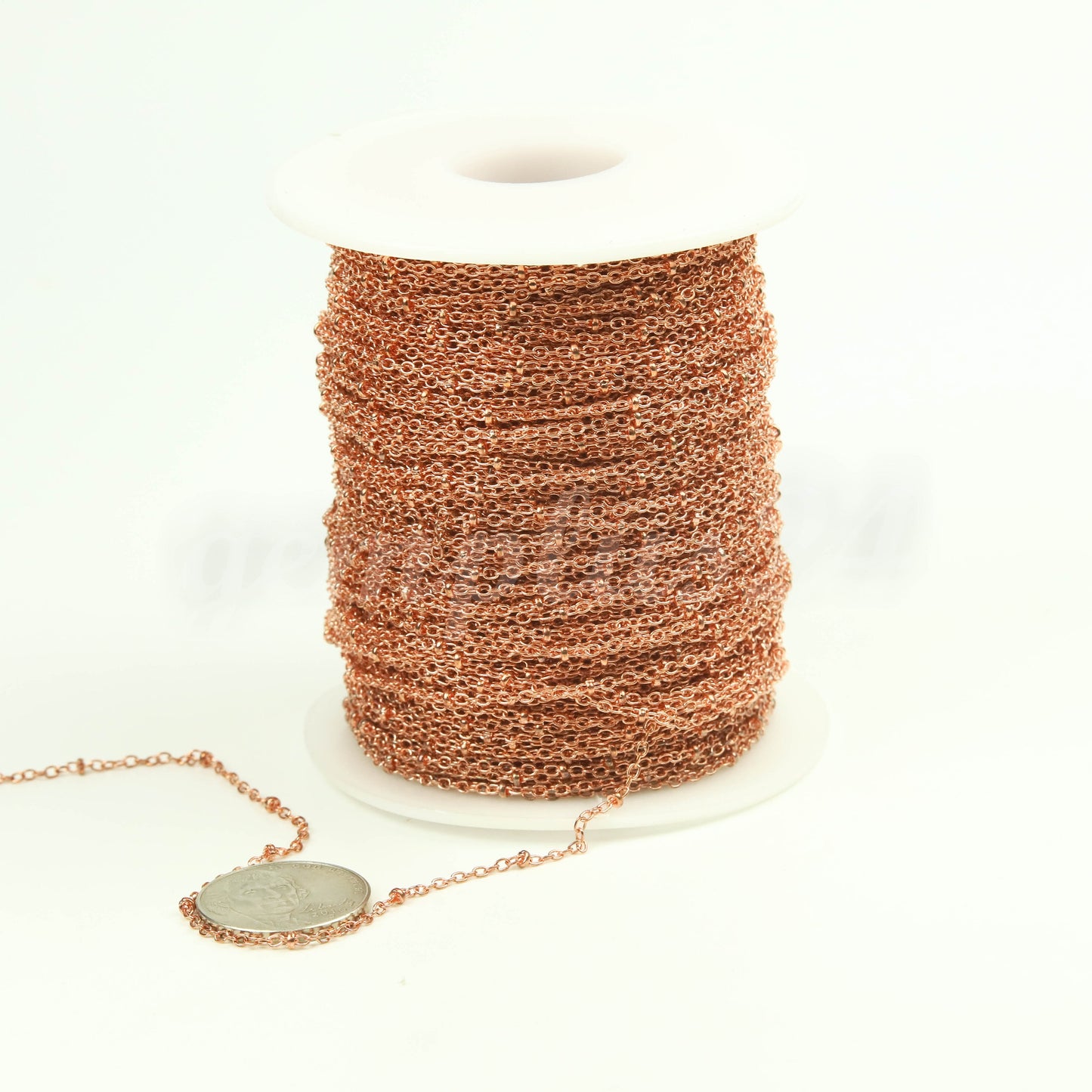 300 Feet Bright Copper Plated BALL Tiny Cable Chain Satellite Chain Bulk Chain  - 2.0x1.4mm Ball SOLDERED link Necklace  - 2014SAT