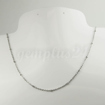 300 Ft Stainless Steel Satellite Chain - Ball Beaded Solder Flat Cable Chain - 2.4x1.7mm Flat Link - Bulk Wholesale Necklace - ST2417FSAT