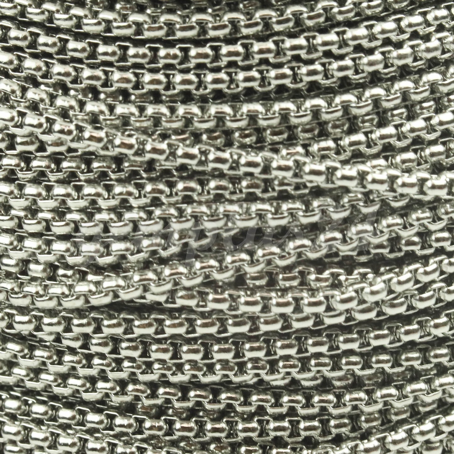 New 30 feet Stainless Steel 316L SQUARE ROLO Chain - 2.5mm  - Bulk Chain Necklace Wholesale DIY Jewelry Chain - STSQ25BL