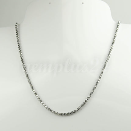 New 300 feet Stainless Steel 316L SQUARE ROLO Chain - 2.5mm  - Bulk Chain Necklace Wholesale DIY Jewelry Chain - STSQ25BL