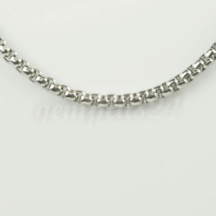 New 10 feet Stainless Steel 316L SQUARE ROLO Chain - 2.5mm  - Bulk Chain Necklace Wholesale DIY Jewelry Chain - STSQ25BL