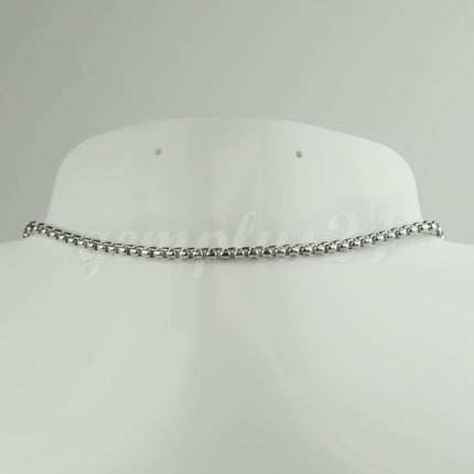 New 10 feet Stainless Steel 316L SQUARE ROLO Chain - 3.0mm 3mm  - Bulk Chain Necklace Wholesale DIY Jewelry Chain - STSQ30BL