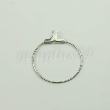 NEW 2/10/50/100 pcs - 20mm STAINLESS Steel 316L Beading Hoops Earwires Earrings