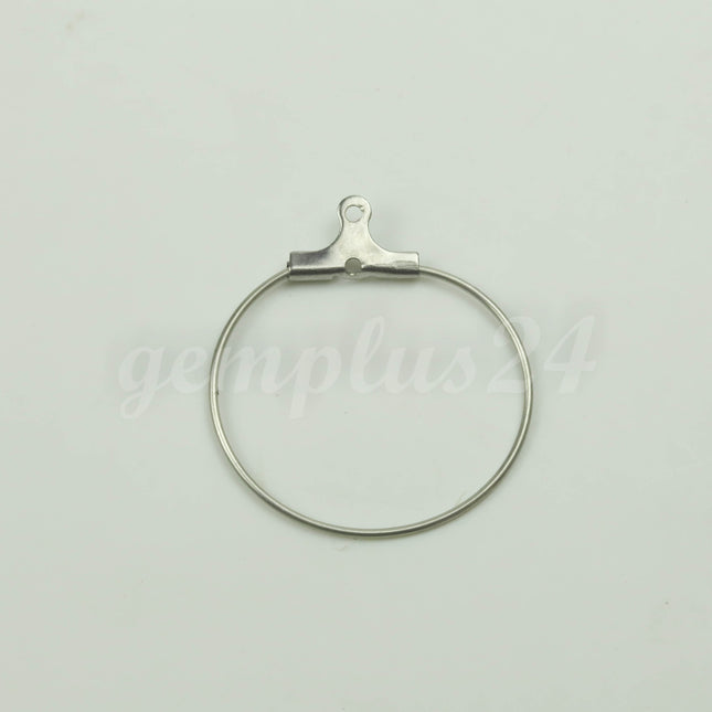 NEW 2/10/50/100 pcs - 20mm STAINLESS Steel 316L Beading Hoops Earwires Earrings - Ship from California Bay Area USA