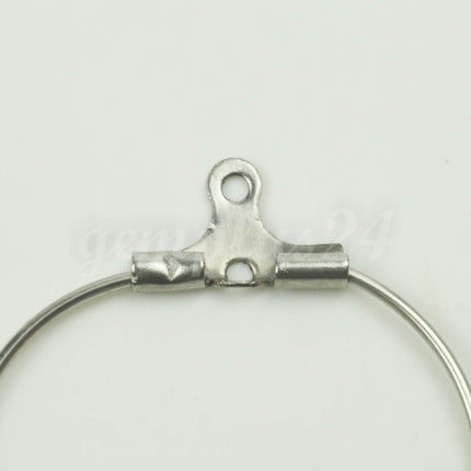 NEW 2/10/50/100 pcs - 20mm STAINLESS Steel 316L Beading Hoops Earwires Earrings