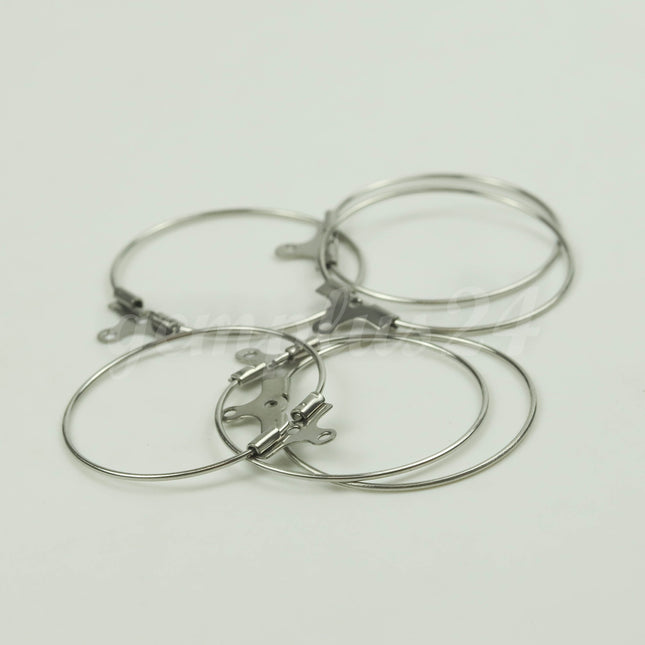 NEW 2/10/50/100 pcs - 1 inch - 25mm STAINLESS Steel 316L Beading Hoops Earwires Earrings - Ship from California Bay Area USA