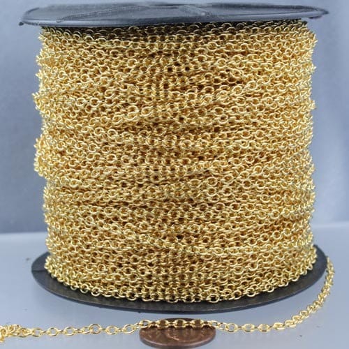 32 ft. of Gold Plated SOLDERED Cable Chain - 3.4x3.0mm SOLDERED LInk