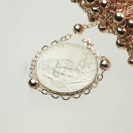 New 300 feet of Rose Gold Plated Satellite LARGE Ball Bead Solder Cable Chain - 3x1.7mm Link - 4mm Ball   - 317FSATB