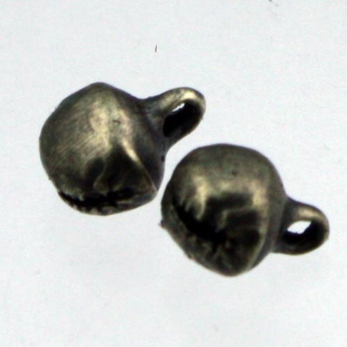500 pcs antique brass finished bell drop/charm - 6mm