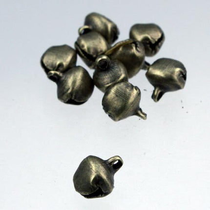 300 pcs antique brass finished bell drop/charm - 8mm