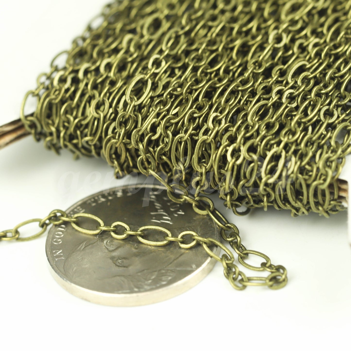 New 300 ft Antique Brass Plated Bulk Chain, Long and Short (Small 3 and 1) SOLDERED  Chain - 4.5x2.6mm 2.9x2.6mm Soldered - 317LS31