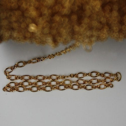 32 ft spool of Gold plated SOLDERED Figure 8 Connector Chain - 4x3mm links - 843F