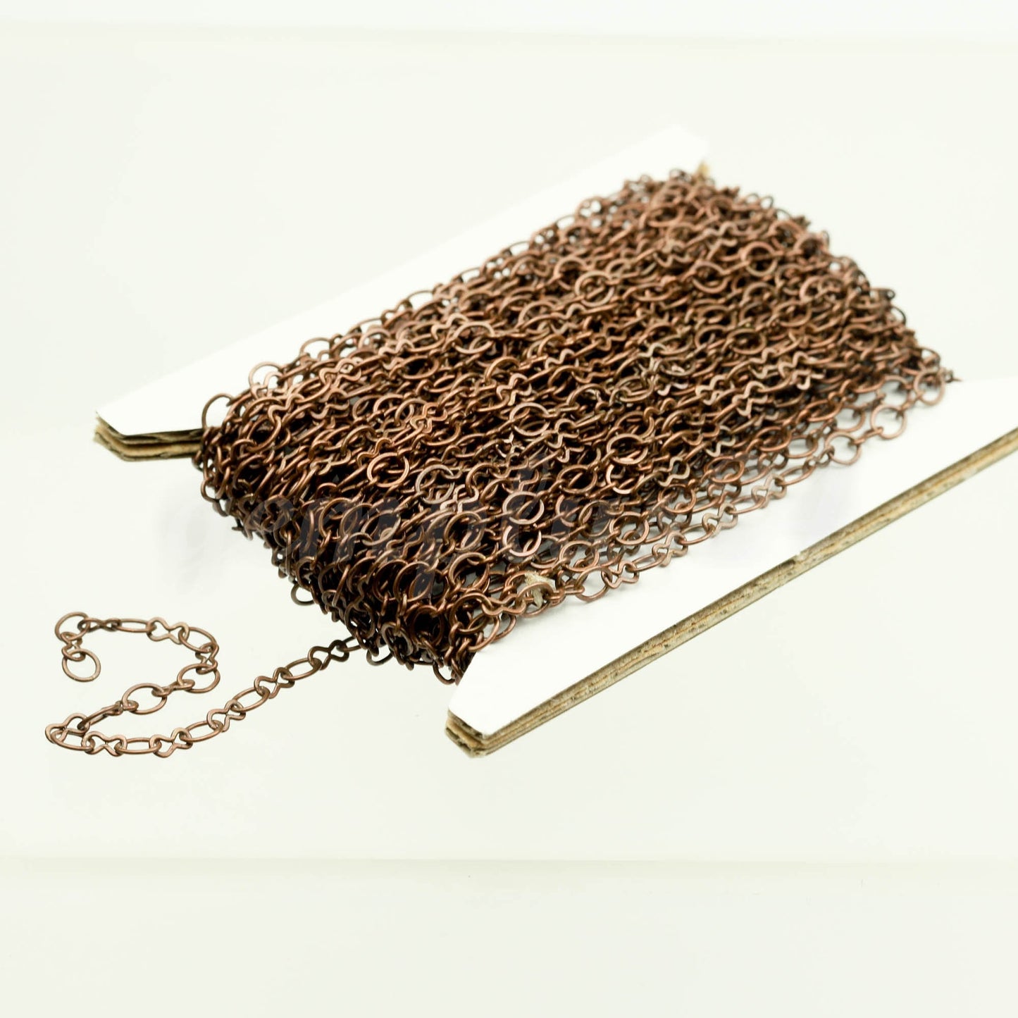 300  feet (Dark) Antique Copper SOLDERED BIG Fashion Figure 8 Connector Chain - 4.5x3.8mm Soldered Link FIG8L