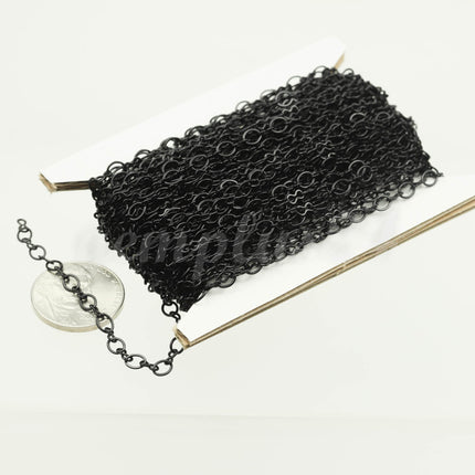 32 feet Black Finished SOLDERED BIG Fashion Figure 8 Connector Chain - 4.5x3.8mm Soldered Link FIG8L