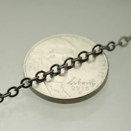 10 feet of Gunmetal Flat Cable Chain 3x3mm Solder Gunmetal Cable Chain -  - 33F