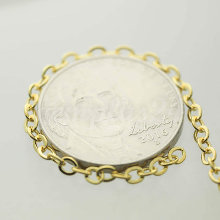 3 feet of Gold Plated Flat Cable Chain 3x3mm Solder Gold Cable Chain -  - 33F