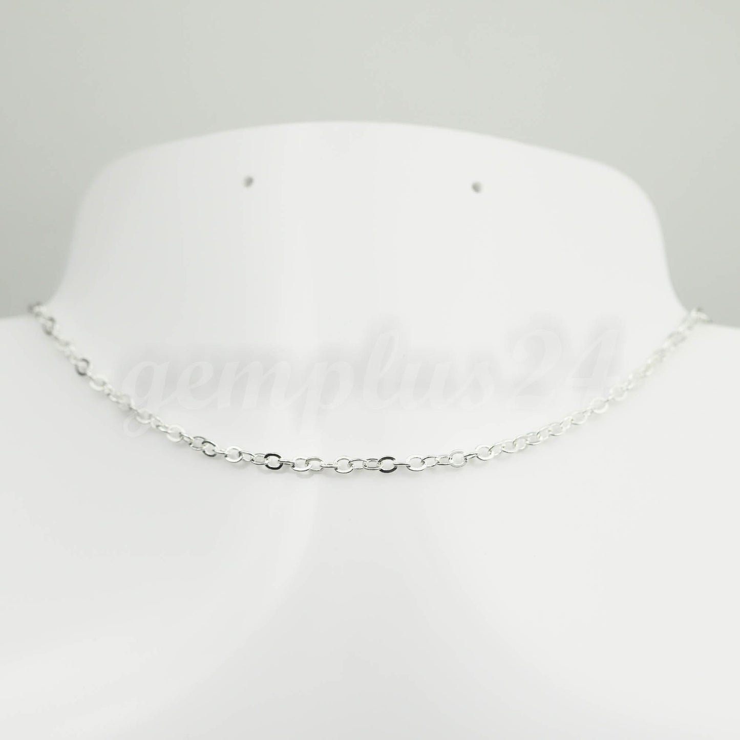 10 feet of Sterling Silver Plated Flat Cable Chain 3x3mm Solder Silver Cable Chain -  - 33F