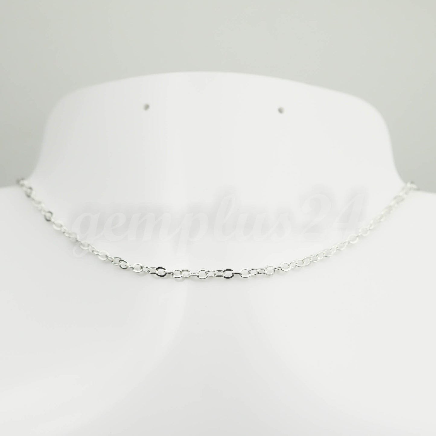 32 feet of Sterling Silver Plated Flat Cable Chain 3x3mm Solder Silver Cable Chain -  - 33F