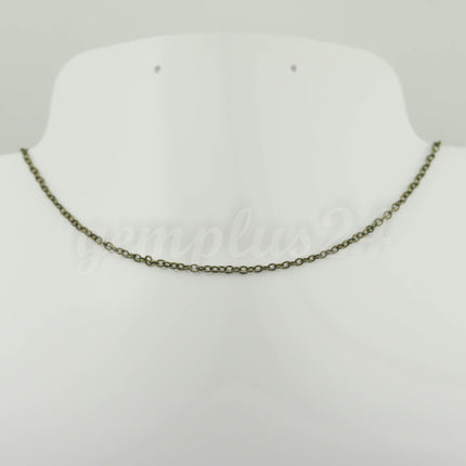 100 ft of Antiqued Brass Round Soldered Chain Dainty Delicate Cable Chain - 2x2.5mm SOLDERED link - Necklace - 225S