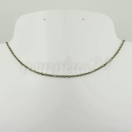 32 ft of Antiqued Brass Round Soldered Chain Dainty Delicate Cable Chain - 2x2.5mm SOLDERED link - Necklace - 225S