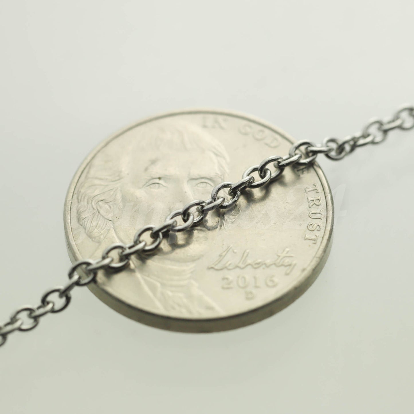 10 feet Stainless Steel Small Dainty Cable Chain SOLDERED -  2x2.5mm 1.95mm width  SOLDERED - ST225S