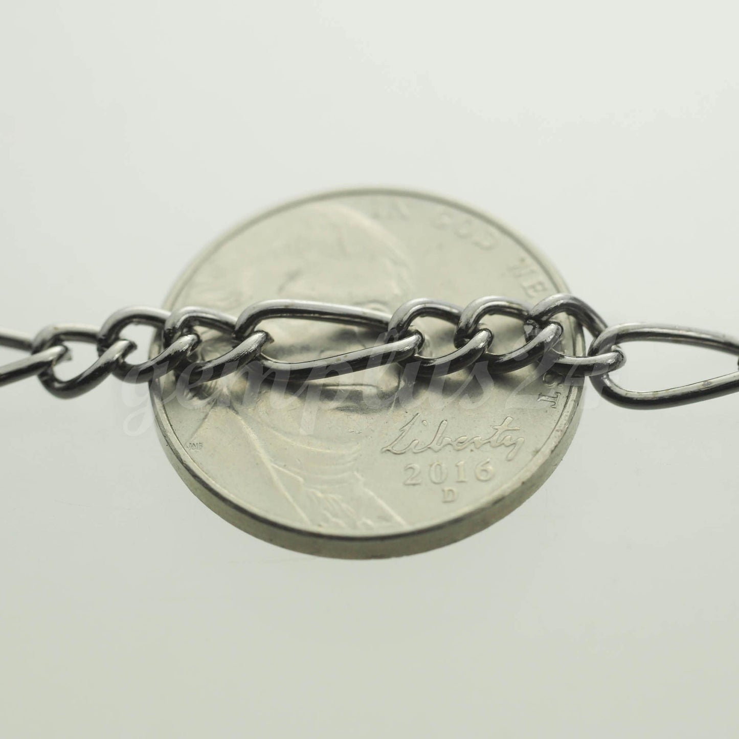 300 feet Gunmetal Plated Chunky Sturdy Heavy Long and Short (3 and 1) Chain FIGARO chain 9x4mm - Necklace Bracelet  - 94FIGA