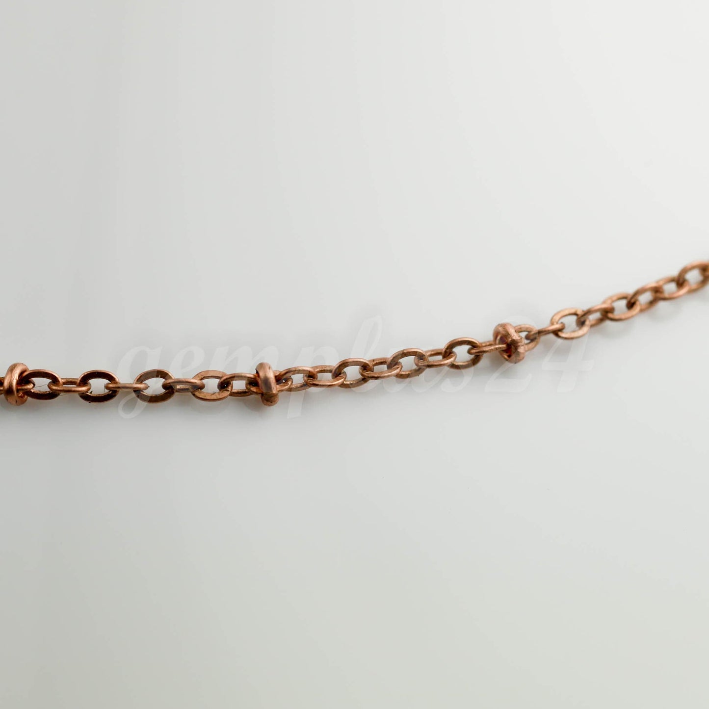 32 ft Antique Copper Satellite Chain Flat BALL Chain - 3x1.7mm SOLDERED link - Antique Bronze Tiny Small Ball Flat Cable - 317FSAT