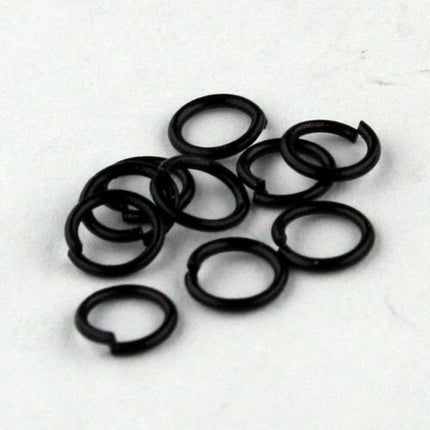 4mm Jump Rings, 200 Black Jump Rings Open 4x0.5mm 24 Gauge 24G Bulk Jumprings Jump Rings Link Connector Open Jump Rings O Ring - 5x4mm