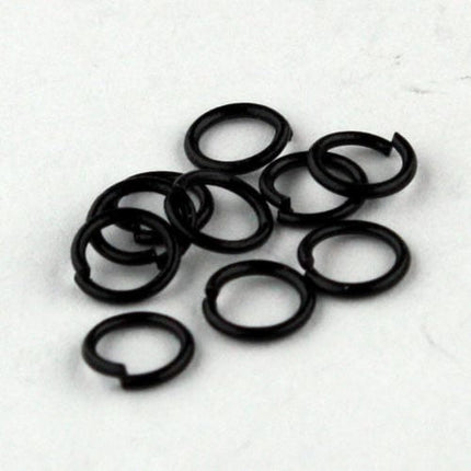 4mm Jump Rings, 20 Pcs Black Jump Rings Open 4x0.5mm 24 Gauge 24G Bulk Jumprings Jump Rings Link Connector Open Jump Rings O Ring - 5x4mm