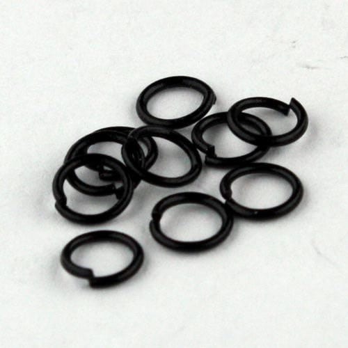 4mm Jump Rings, 20 Pcs Black Jump Rings Open 4x0.5mm 24 Gauge 24G Bulk Jumprings Jump Rings Link Connector Open Jump Rings O Ring - 5x4mm