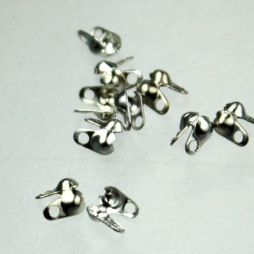300pcs of Antique Silver finished ball chain connector for 1.5mm and 1.2mm chain (Crimp Type) - BALLCON15