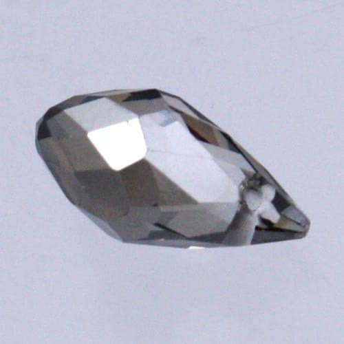 20 pcs of Silver Shadow Color Crystal Quartz Faceted Briolette Teardrop - 6x11mm
