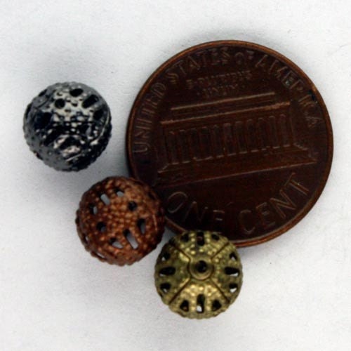 50 pcs of Antique Brass Filigree Round Beads Spacer - 8mm