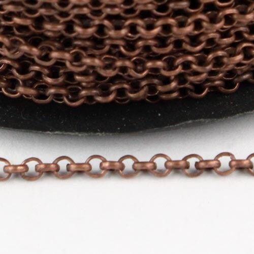 Special Sale 32 feet of Antique Copper Rolo Rollo Chain - 2.0mm 2mm Unsoldered Links -  Wholesale Bulk Jewelry Chain - 20ROLO