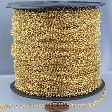 10 ft. of Gold Plated SOLDERED Cable Chain - 3.4x3.0mm SOLDERED LInk - 3430S