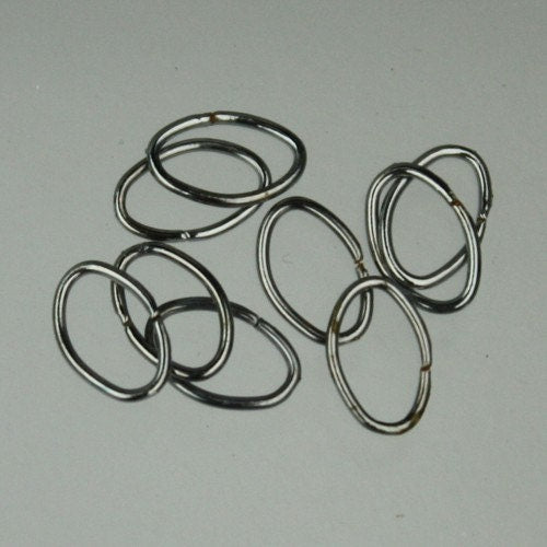 7x5mm OVAL Jump Rings, 200 Gunmetal Oval Jump Rings Jumprings Open 7x5mm 19 Gauge 19G 0.9mm Link Connector 9x7x5mm