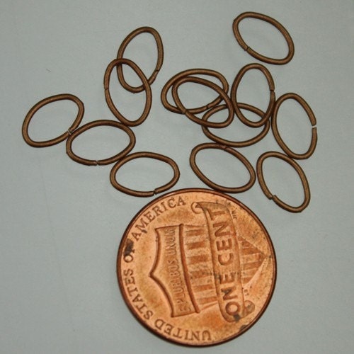 1000 pcs of Antique Copper Plated Oval Jumpring - 8x5mm 21 guage 7x8x5mm